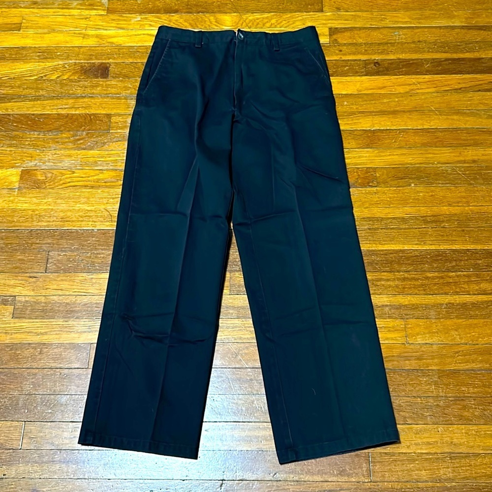 Levi Strauss Signature Flat Front Dress Pants, Black, Sz 32x32